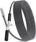 50 ft Drain Auger Plumbing Snake for Heavy Deep Blockages 3/8" Diameter Flexible Plumbing Cables Drain Snake for Kitchen Bathroom Shower Sink Cleaning Drainage Clogs