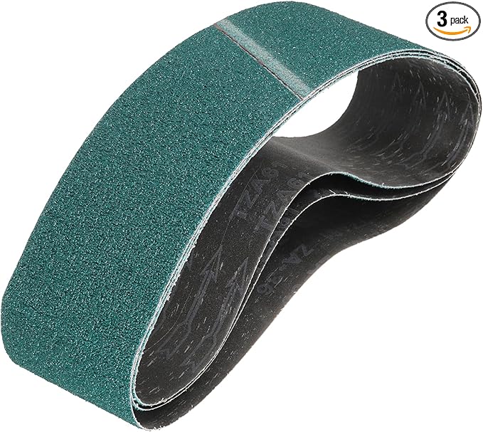 HARFINGTON 4 x 36 Inch Sanding Belts, 3 Pcs 36 Grit Zirconia Abrasive Belt Sander File Belt for Woodworking, Metal Polishing, Knife Sharpener