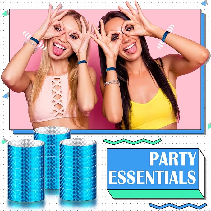 Epakh Paper Wristbands Neon Wrist Bands Waterproof Handbands for Events Lightweight Concert Wristbands Neon Colored Adhesive Wrist Band for Party