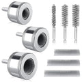 Boltigen 8mm Hex Shank Copper Pipe Cleaner Set, 1/2'',3/4'',1'' Copper Tube Cleaning for Drill with Replaceable Cleaner Brush Blades and Pipe Brushes