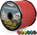 850Ib Reflective Paracord Rope, 50/100/200/500/1000ft 4MM 11 Strand Cords Lanyard Utility Parachute Cord for Survival Tactical Tent Camping Hiking Fishing Clothesline DIY Projects, Red 200FT