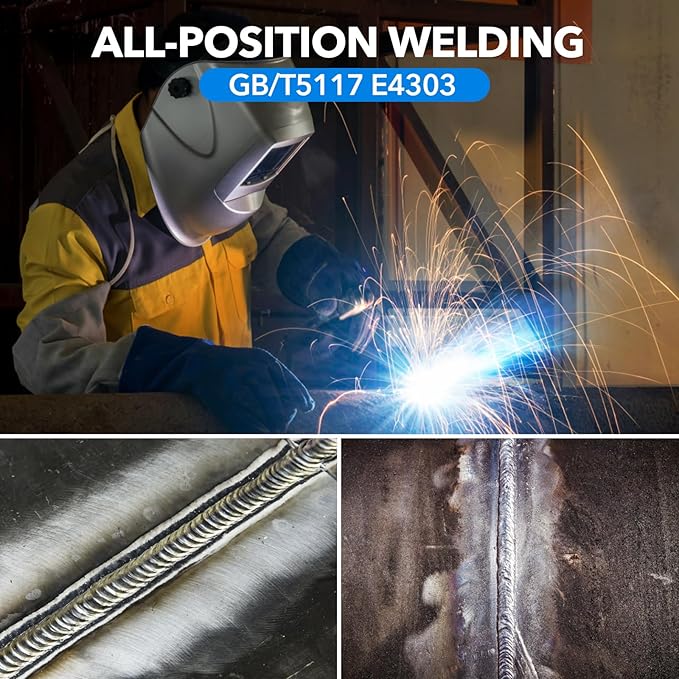 3/32" Welding Rod J422 Carbon Steel Stick Electrodes for Welding Machine Element Construction Pressure Pipes 4.5LB