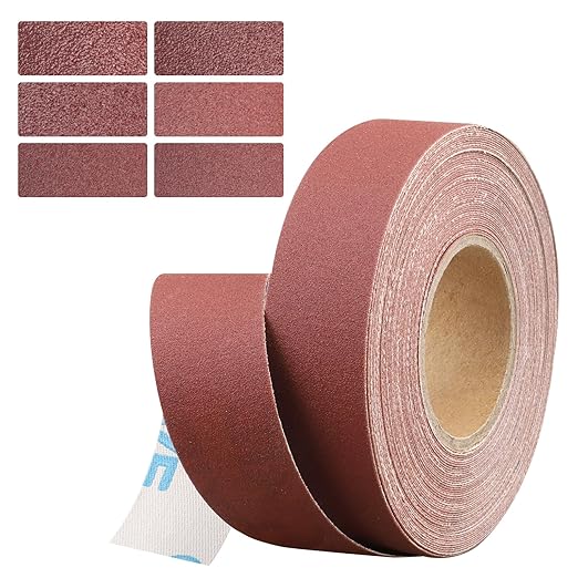 320 Grit Continuous Sandpaper Roll,1" x 32.15 Feet Emery Cloth Roll for Metalworking, Home Improvement, Sanding Automotive Plumbing