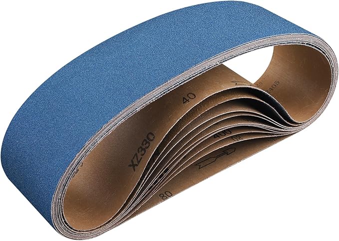 10-Piece 4 x 36 Inch 240 Grit Zirconia Sanding Belts, Heavy Duty Long-lasting Sanding Bands for Belt Sander, Rust Paint Removal, Wood Metal Grinding and Finishing