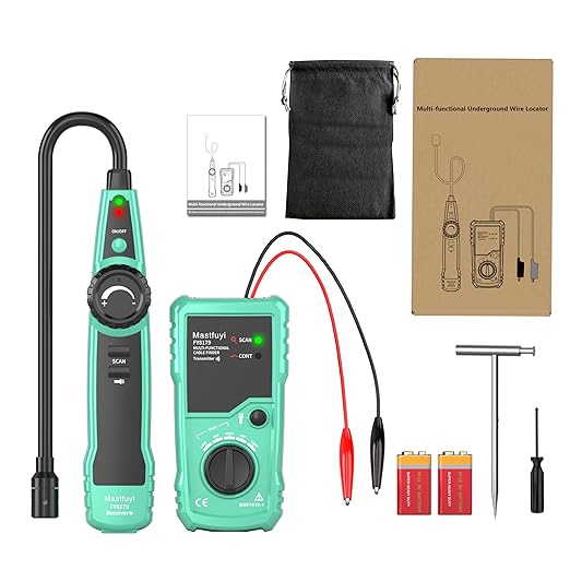 Underground Cable Locator, Wire Locator Tracer Detector, Test Short Circuit Breaker of Wall and Underground Cables, Cable Tester for Dog Fence Cables Irrigation Control Wires Telephone Line
