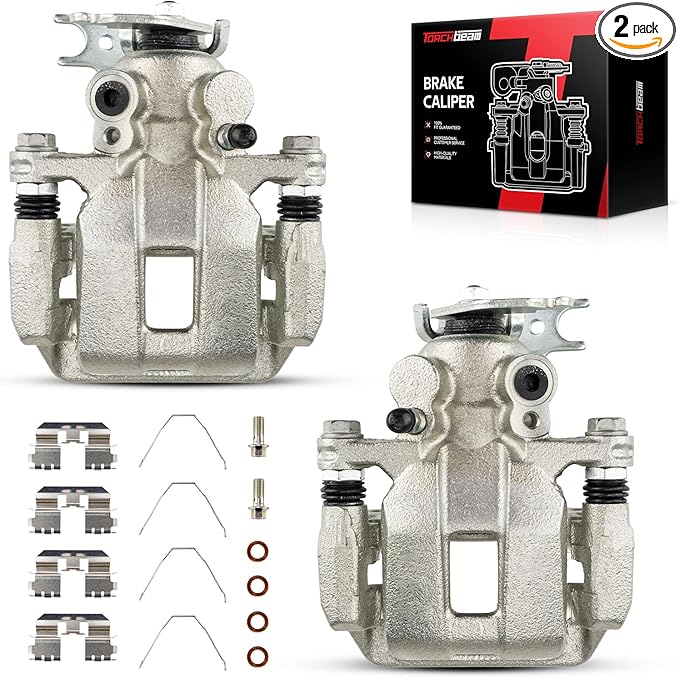 Torchbeam 2PCS Rear Driver and Passenger Side Brake Caliper for Honda Acura for 2008-2012 Accord, 2009-2014 TSX, Disc Brake Caliper Assembly with Bracket Replace #19B3358+19B3359