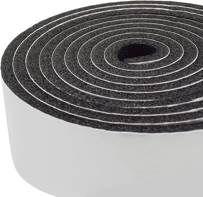 DOBTIM Pipe Insulation Foam Wrap Tape, self Adhesive with high Resilience for Pipe Insulation Wrap 13 Ft Long x 3 Inch Wide x 3/8 Inch Thick