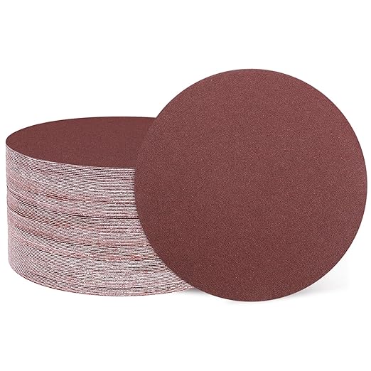 HARFINGTON 100 Pcs 6 Inch Sanding Disc 150 Grit Hook and Loop Sandpaper Random Orbital Sander Pads for Woodworking Automotive Metal Polishing