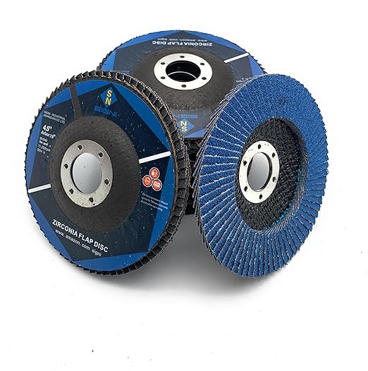 SIGNI 4" x 5/8" Premium Zirconia Flap Discs T27 10-Pack (4.5 inch T27 80#)