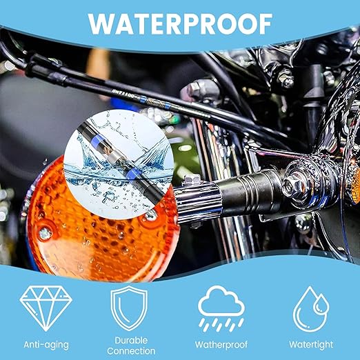 110 Pieces, 5 Sizes, Heat Shrink Wire Connectors Kit, Self Shrink Solderless Marine/Automotive Butt, Waterproof Electrical Connectors with 5 Size Color-Coded (AWG 10-26), Perfect for Wire Splicing