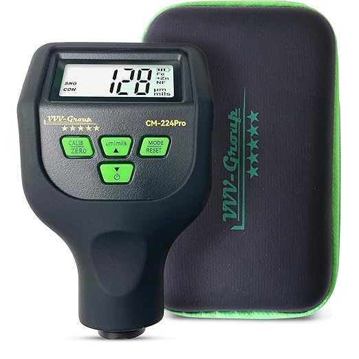 Paint Thickness Gauge CM-224Pro 2026 | Coating Thickness Meter Fe/Al/Zn | Auto Paint Depth Gauge Car Tester with High-Precision Probe, Multi-Unit Display & Auto Calibration