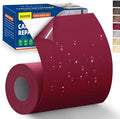 Self-Adhesive Canvas Repair Tape, 4" x 79" Waterproof Canvas Repair Patch, Fabric Patch Repairs Kit for Furniture, Tents, Sunbrellas, Boat Covers Awnings, Couches, Clothes, Bags Burgundy