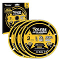 TOLESA Diamond Cutting Wheel 3 x 3/8 Inch for Metal, Cut Off Wheel with 5000+ Cuts on Rebar, Steel, Iron and INOX, 3 Pack