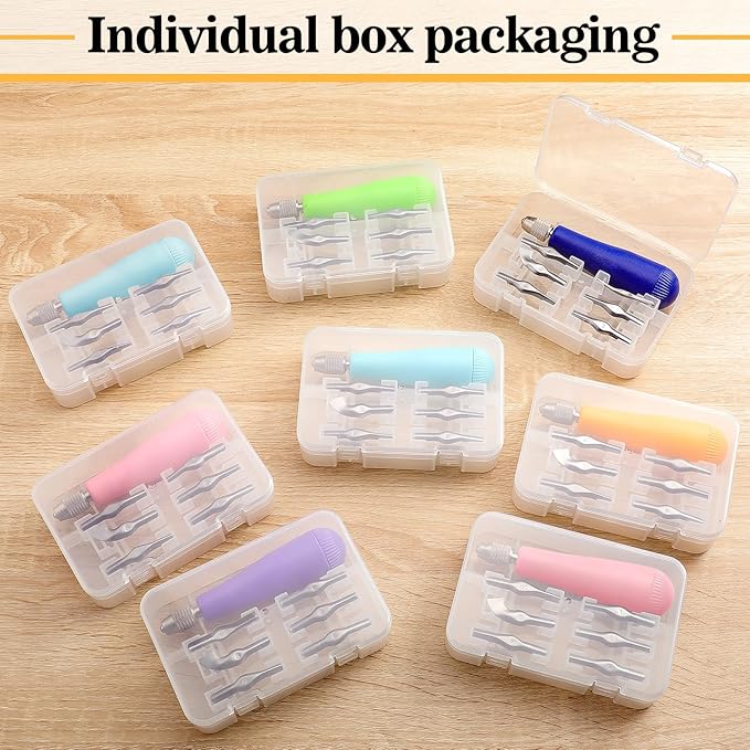 Umigy 6 Pack Craft Linoleum Cutter Kit Carving Tools Assortment Linocut Tools Block Cutters for Block Printing, Assorted Colors