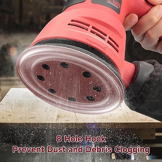 100 PCS 5 Inch Sanding Discs 40 Grit, Round Hook and Loop Sandpaper for Random Orbital Sander