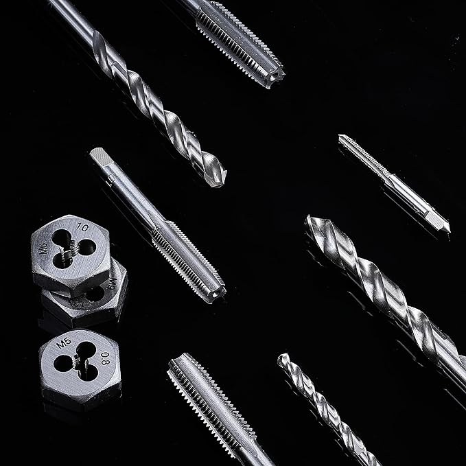 toolant 7/16 x 14 NC Tap and Die Set with U Drill Bit Combo for Threading