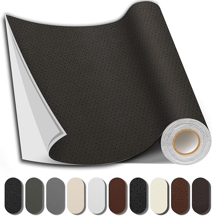 Leather Repair Patch, 35X79 inch Strong Sticky Repair Patch Self Adhesive Waterproof, DIY Large Leather Patches for Couches, Furniture, Sofa, Car, Chair (Coffee, 35X79 inch)