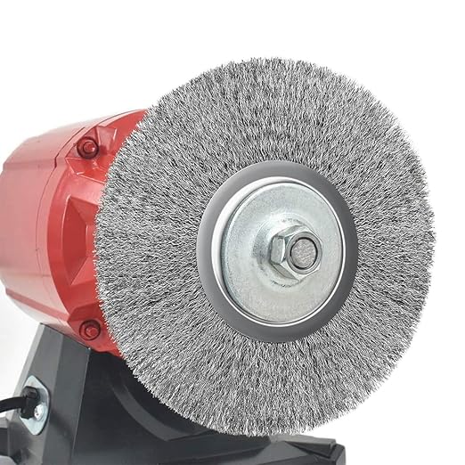 5Pcs 5 Inch Stainless Steel Wire Crimped Wheel Brush with 5/8" Bore for Angle Grinder Derusting Cleaning and Surface Polishing