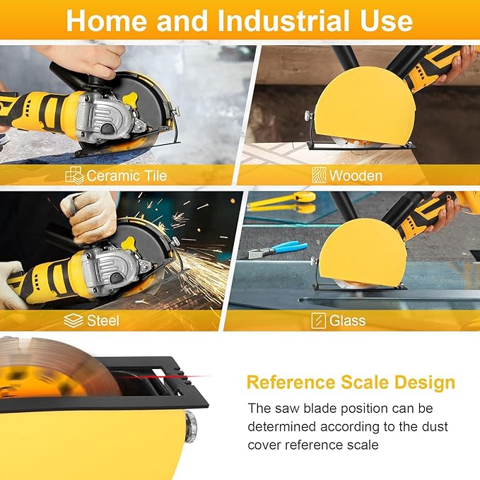 2 in 1 Dust Shroud Dust Extraction Cutting Guard, Universal Surface Grinding Dust Shroud and Cutting Dust Shroud for Angle Grinder, Dust Collector Attachment for Angle Grinder