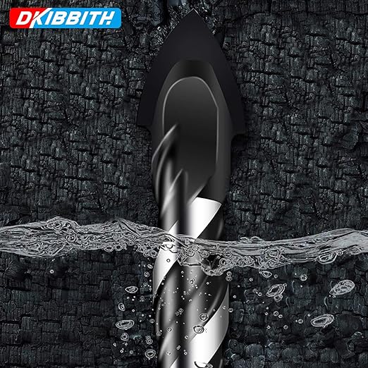5-Piece 9/16“ Masonry Drill Bits for Tile Glass Ceramic Wall Brick Stone Soft-Metal Wood,9/16 Inch Concrete Drill Bits Cement Drill Bit Set, 3-Flat Shank, YG8 Carbide Tungsten Steel Alloy Tip 14mm