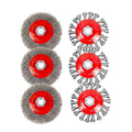 Wire Wheel Brush for 4-1/2" Angle Grinder 4 Inch Wire Wheel Twisted/Crimped Kit 5/8"-11 Threads Arbor - 6pcs