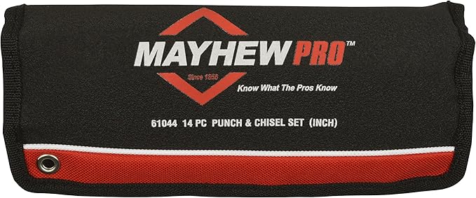 Mayhew Pro 61044 Punch and Chisel Kit, 14-Piece,Black