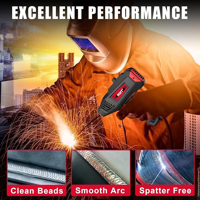 AWT Welding Machine Handheld 90Amp,ARC Welder/Lift TIG 110V Hand Held Welder Machine,Digital Display IGBT Inverter Welder Portable MMA Welder Machine,Welding Tool Set and Toolbox,Ideal for Home DIY