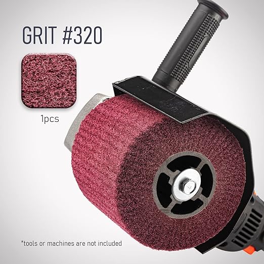 120x100mm Non-Woven Abrasive Flap Wire Drawing Polishing Burnishing Wheel for The Surface Treatment of Metal Products (320 GRIT)