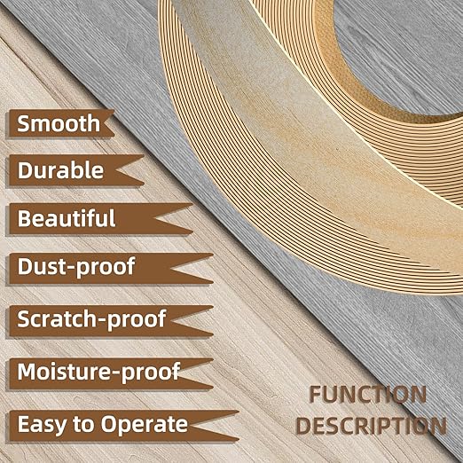 GSCIT Club Birch Edge Banding, 3 inch x 250ft roll of Wood Veneer Edge Banding Pre-glued Flexible, Real Wood Tape for Cabinet Repair & Furniture Restoration