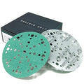 6-Inch 49-Hole 40 Grit Sanding Discs - Heavy-Duty Hook & Loop Film Discs - Sandpaper for Random Orbital Sanders - 25 Pack Box