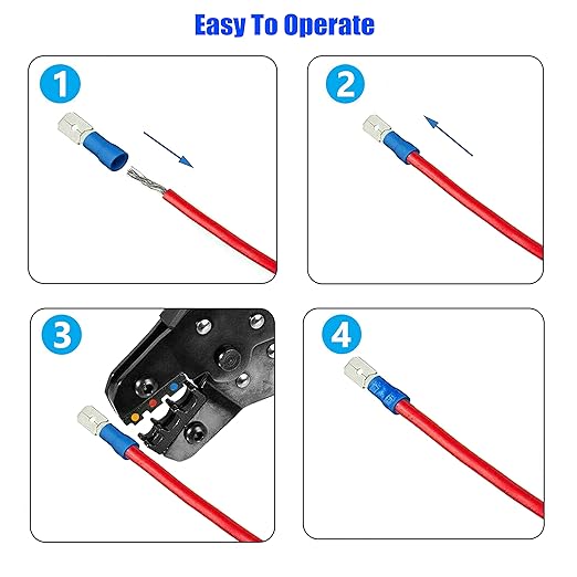 1500pcs Insulated Wire Electrical Connectors-Ring,Fork,Spade,Butt-Crimp Terminals Assortment Kit