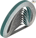HARFINGTON 1/2 x 24 Inch Sanding Belts, 10 Pcs 80 Grit Zirconia Abrasive Belt Sander File Belt for Woodworking, Metal Polishing, Knife Sharpener