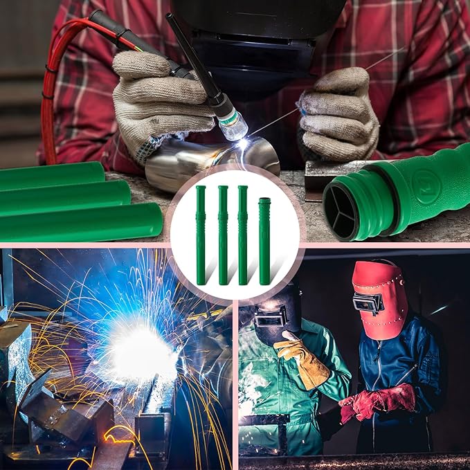 Tandefio 2 Pcs Welding Rod Storage 40 Inch Tig Rod Storage Canisters Welding Electrode Holder Airproof Waterproof Welding Rod Container (Green)