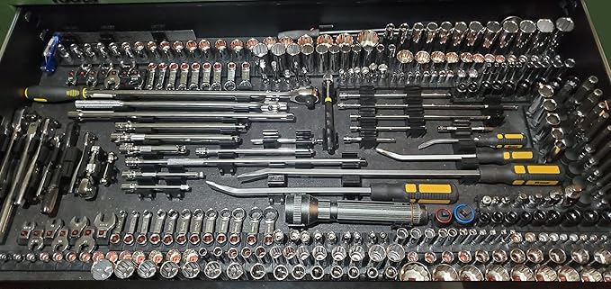 ToolBox Widget Socket Organizer ½ Inch Pro Series – Modular Magnetic Socket Holder with Missing Tool Indicator – Size Stems NOT Included - 1 Pack, 12 Organizers