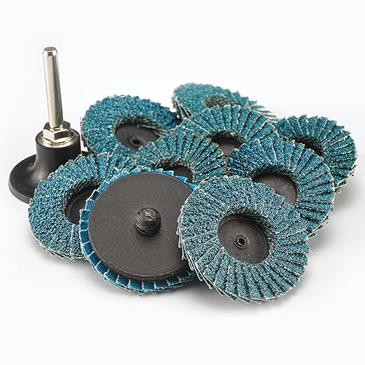 30 Pcs 2 Inch Mini Flap Disc, Zirconia High Density, with 1 Pcs 1/4 inch Shank Holder, for Metal Grinding, for Angle Die Grinder (40 GRIT)