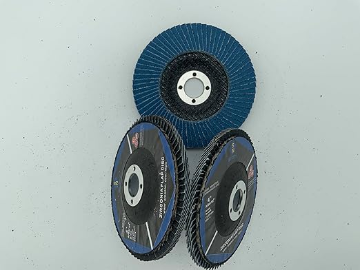 SIGNI 4" x 5/8" Premium Zirconia Flap Discs T27 10-Pack (Grit 120#)
