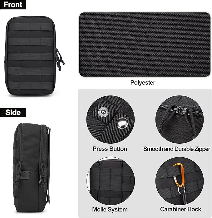Mardingtop Molle Tactical Utility Pouch, EDC Admin Pouch Bag, Molle Attachment Military Modular Attachment