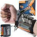 2PCS Magnet Wristband for Tools, Handyman Gift, Magnetic Screw Holder Tool Belt with Premium Nylon, Powerful Magnets and Pockets for Men, Dad, Husband, Grandpa, Gifts for Him and Her