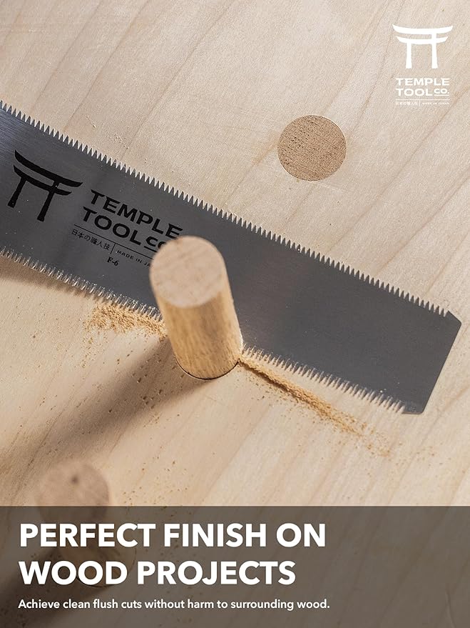 Co. Japanese Flush Cut Saw - 6 Inch Double Edge Pull Saw for Flush Cutting Dowels, Pegs, Wedges - Hardwood Softwood