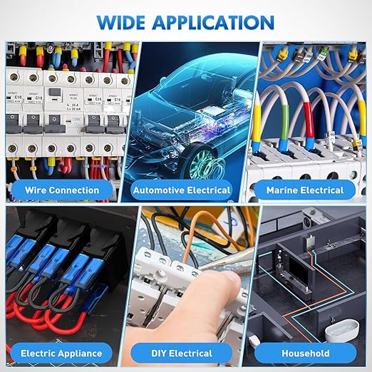 Nilight 300PCS CE1 Closed End Crimp Terminal 22-16 Gauge Nylon Insulated Closed End Wire Cap Wire Connectors Crimp Cap Terminals Connectors for Automotive Car Truck Boats Marine Electrical Wiring