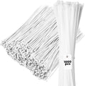 Bolt Dropper 1000-Piece Set Zip Cable Ties - 12-Inch Heavy Duty Self-Locking Nylon Wire Ties - 40 lbs Tensile Strength for Indoor or Outdoor Use - Durable, UV and Temperature Resistant White Zip Ties