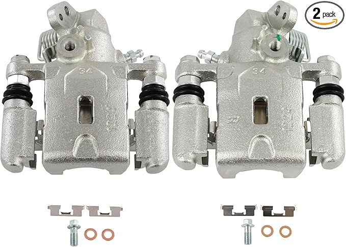 SCITOO 19B3302 19B3303 Rear Left & Right Disc Brake Calipers w/Bracket Fit For Hyundai For Elantra 2005-2006,For Kia For Spectra 2005-2009,For Kia For Spectra5 2005-2009, Single Piston