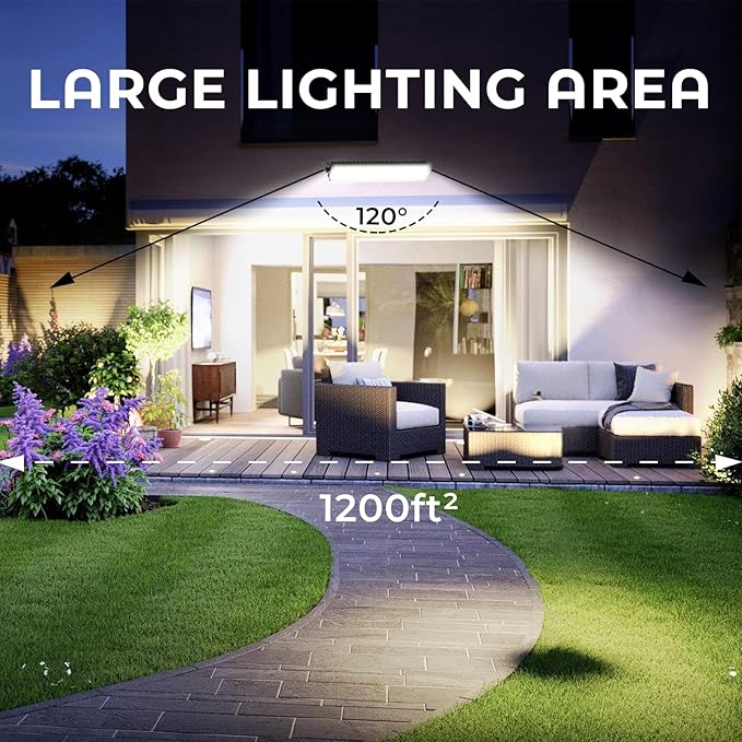 4Pack 100W Shop Lights, 11000LM 6000K Daylight White Super Brighter LED, IP66 Waterproof Garage Light with 1.8M/6FT Cord for Workshop Workbench Garage Yard Warehouse