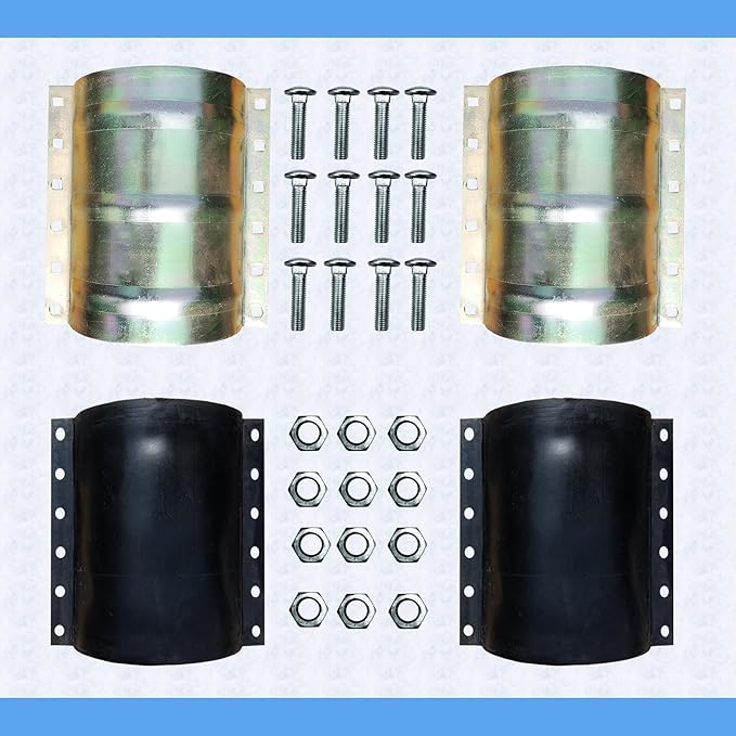 Water Pipe Repair Clamp for 6 inch Pipe(OD of The Applicable Pipe is About 6.5 inch),Leak Sealer for Pipes and Plumbing,Length 11.6 inch,Suitable for PE,PPR,Iron and Steel Pipes