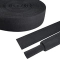 50% Woven Wire Loom Heat Shrink Braided Sleeving Shrinkable Fabric Cable Sleeve Braid Hose Covering Protection for Automotive Wire/Harness/Sheath(1-3/8"-42ft)