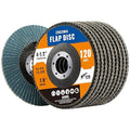 10 Pack Zirconia Flap Discs 4 1/2 for Angle Grinder 120 Grit Flap Disc, 7/8” Arbor Flap Wheel for Grinding, Rust Removal, Sanding and Finishing, T29