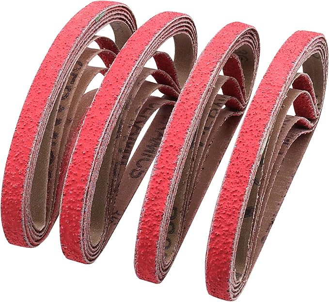 1/2 X 18 Inch Sanding Belts for Metal, 36 Grit 1/2 x 18 Ceramic Sanding Belts for Belt Sanders, Metal Finishing, Rust Removal, Woodworking, 20 Pack
