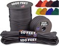 BORED? PARACORD! 550 lb Paracord - Ideal for Crafting, Camping, DIY Projects, Active & Military Outdoors - Strong Survival Rope - Tactical Parachute Cord Type III - Tan 100 Feet