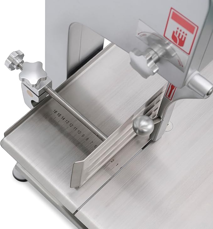 B-310S 2400W 3.3HP [ ETL & NSF Certified ] Countertop Electric Bone Band Saw – Commercial Meat Cutter, 7.9" Adjustable Cutting Thickness, 78.7" Stainless Steel Blade, Safety Shut-Off Emergency Stop