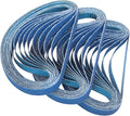 30 Pcs 1/2" x 18" Zirconia Sanding Belts, 40 Grit 1/2x18 Inch Sanding Belts for Air Belt Sander, Zirconia Belt Sander Sanding Belts for Metal Polishing, Derusting (1/2x18in, 40 Grit)